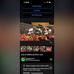 City of Villains Collectible Game Discs with Character Art - Black/Orange/Red